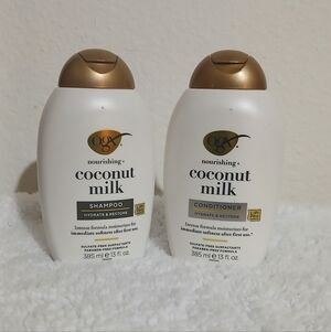 2 OGX Hydrate & Restore Nourishing Coconut Milk, Shampoo & Conditioner, 13 fl oz